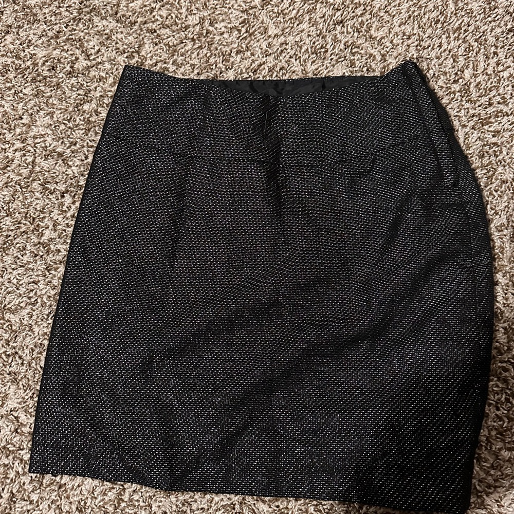 Beautiful Black Pencil Skirt with Sliver Shimmer Details